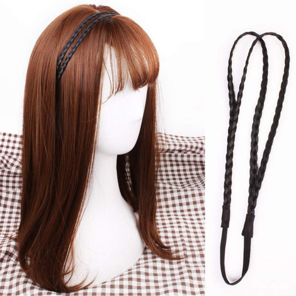 4 Piece Elastic Braided Headband Set For Women & Girls Random Colors Headbands