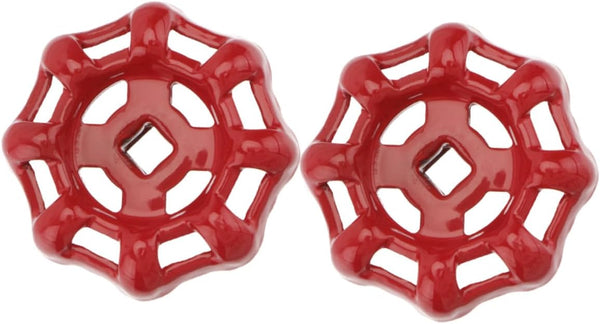 1Set Gate Valve Handle Door Handles Wheel Outdoor Faucet Shower Shutoff Fitting Knob Replacement Water Spigot Cast Iron Red 2Pcs Connectors Valves & A