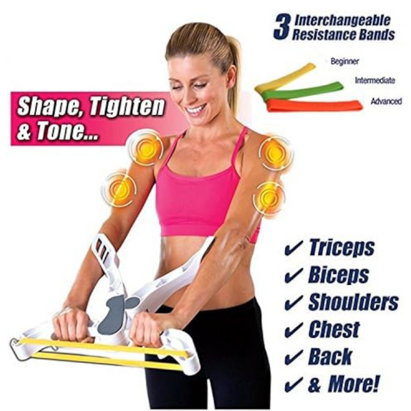 3 Pack Upper Body Resistance Bands For Fitness & Workout Resistance Trainers