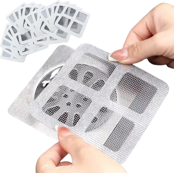 30Pcs 4X4 Inches Disposable Hair Drain Stickers For Shower Sink Tub Kitchen Drain Stoppers & Strainers