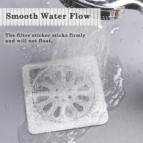 30Pcs 4X4 Inches Disposable Hair Drain Stickers For Shower Sink Tub Kitchen Drain Stoppers & Strainers