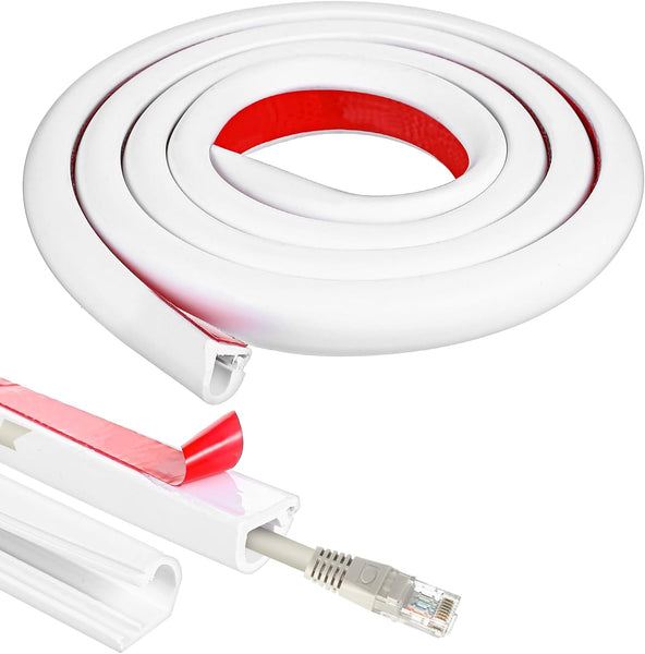 Wall Cord Hider 39 Inch Self Adhesive Cover For Wire Cable Raceway Kit Cable Raceways