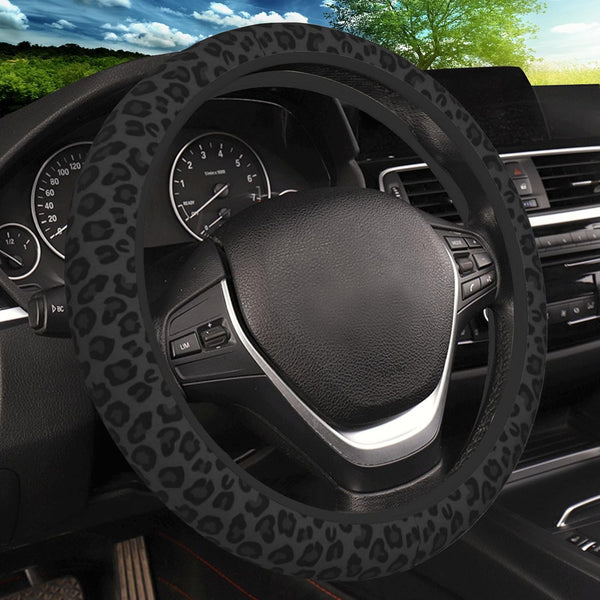 Leopard Print Steering Wheel Cover Universal 15" Non Slip Neoprene Steering Wheel Covers