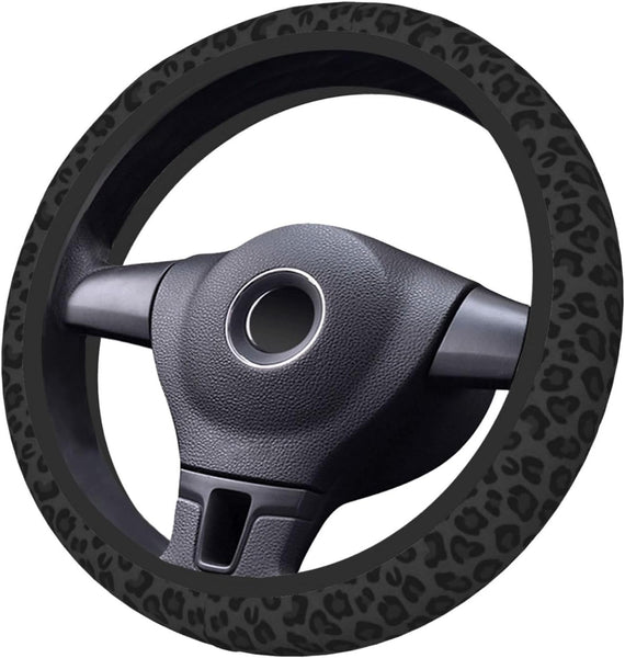 Leopard Print Steering Wheel Cover Universal 15" Non Slip Neoprene Steering Wheel Covers