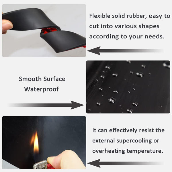 Adhesive Rubber Strips With Backing Self Stick Neoprene Solid Sheets Rolls For Gaskets Pads Seals Crafts Protection (1" Wide X 1/8" Thick 10' Long) Ca