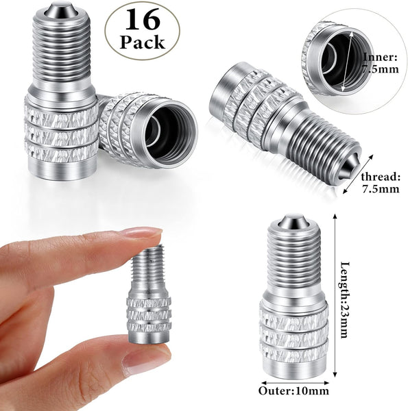 16 Pack Double Valve Stem Cap Inflate Tire Caps Flow Through Tires For High Pressure Truck Car Rv Semi Bus Valve Stems Caps