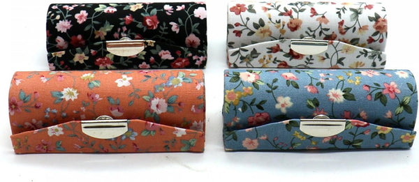 4 Pcs Floral Lipstick Case Holder With Mirror Cosmetic Travel Organizer Bag Makeup Bags & Cases