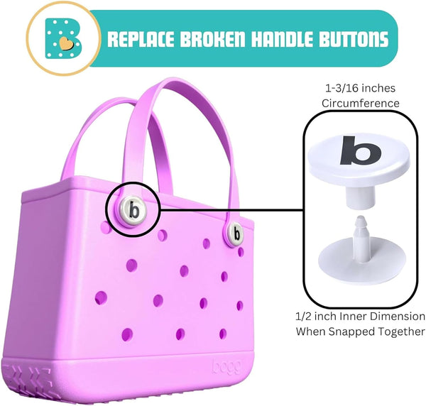 4 Pack Replacement Buttons For Bogg Bag Handle Strap Handbag Accessories
