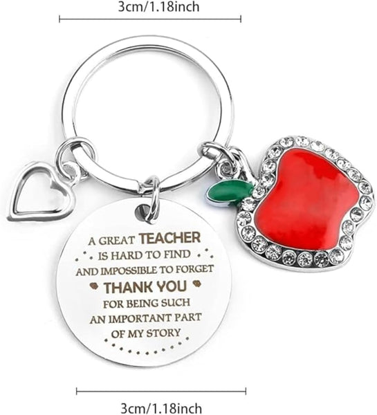 Personalized Teacher Appreciation Keychain Thank You Gifts For Teachers Keyrings