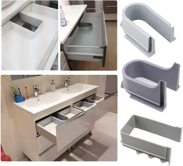 Plastic U Shape Under Sink Drain Pipe Cover For Bath Cabinet Drawers Cabinet Pulls