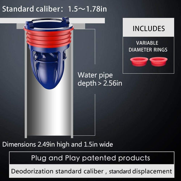 Shower Floor Drain Backflow Preventer Magnetic Drainage Insert (1.5 1.77In Hole) Drain Stoppers & Strainers