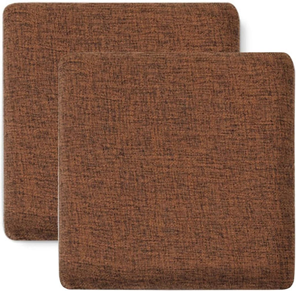 Chair Cushions Memory Foam Kitchen Pads 11 Inch Anti Slip Square Seat For Dining With Removable Non Skid Coverbrown2 Pack Patio Furniture Cushions & P