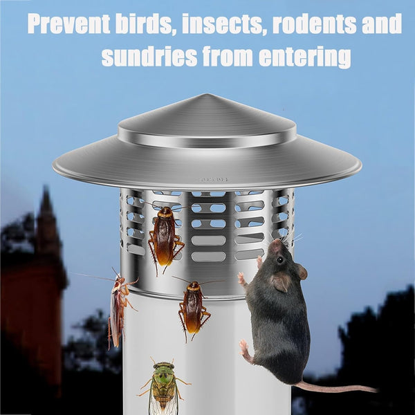 8 Inch Round Chimney Cap With Screen 304 Stainless Steel Stove Pipe Topper Fireplace & Stove Accessories