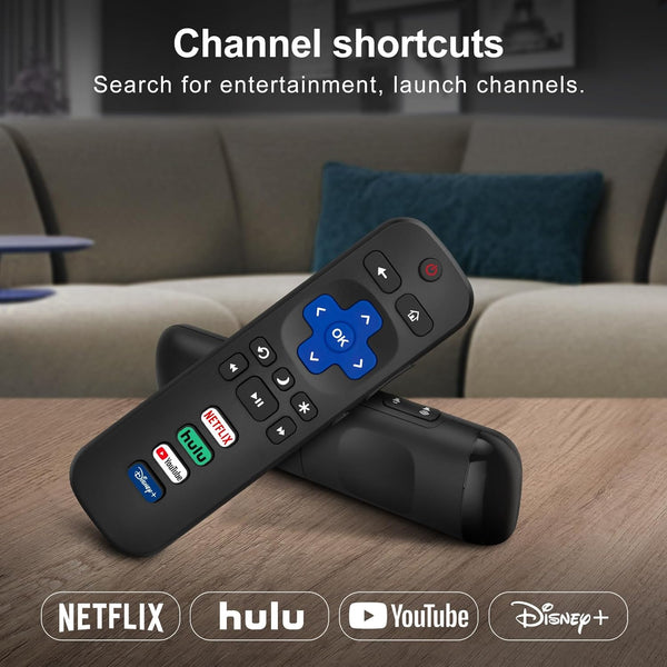 (Pack Of 4) 2 Replaced Remote Control Only For Roku Tv Cover Blue And Green Remote Controls