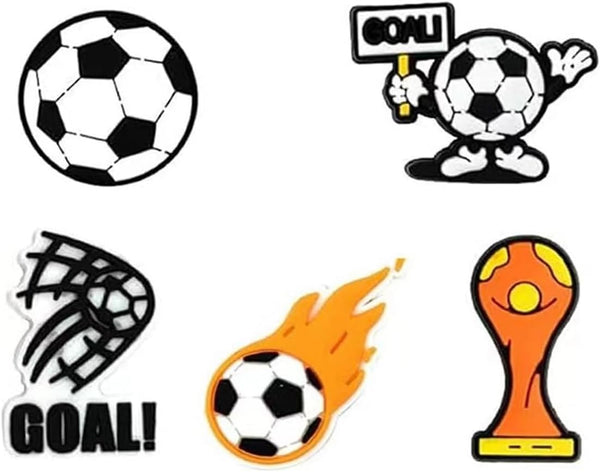 38Pcs Soccer Ball Shoe Charms For Clogs Sports Football Decoration Accessories Charms & Pendants