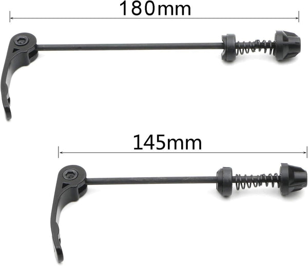 Road Mountain Bicycle Mtb Wheel Hub Front And Rear Quick Release Clip Bolt Lever Axle Qr 145/180 Mm Pair Skewers