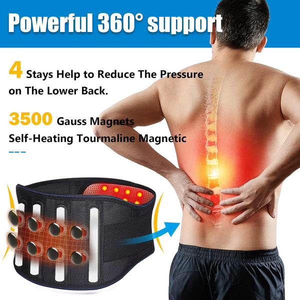 Heating Magnetic Therapy Back Brace Support Belt For Men Women Sciatica Herniated Disc Scoliosis Pain Relief Xxl1 Orthotics Braces & Sleeves