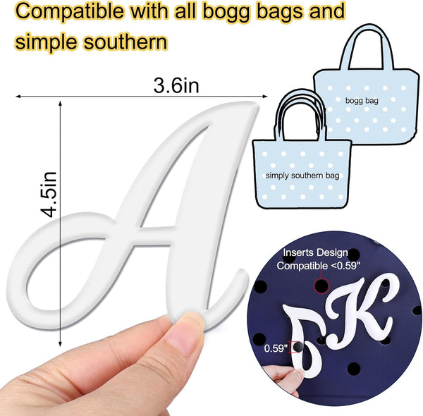 Letter Charms For Bogg Bagalphabet Lettering Accessories Compatible With Original All Models Insert Decorative Handbag Beach Tote Knitting Totes & Cas