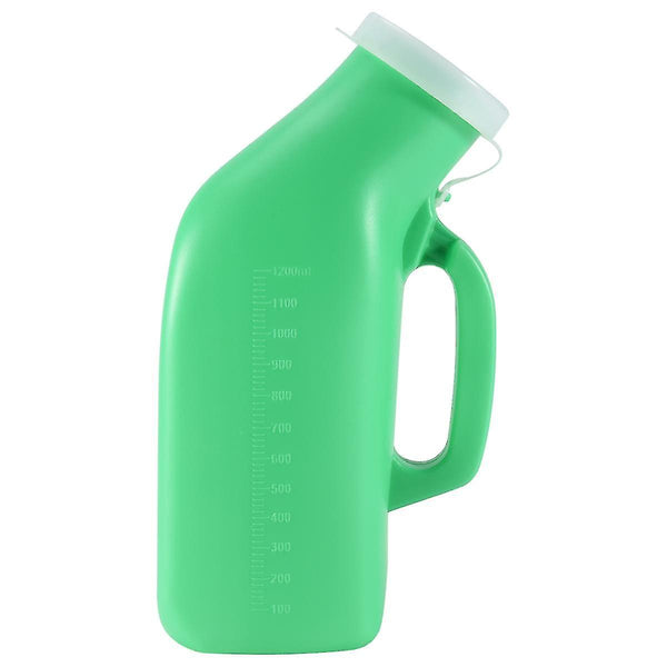 1.2L Green Male Urinal Bottle With Lid And Handle For Travel Portable Toilets & Accessories