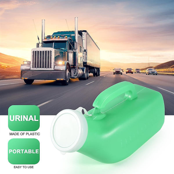 1.2L Green Male Urinal Bottle With Lid And Handle For Travel Portable Toilets & Accessories