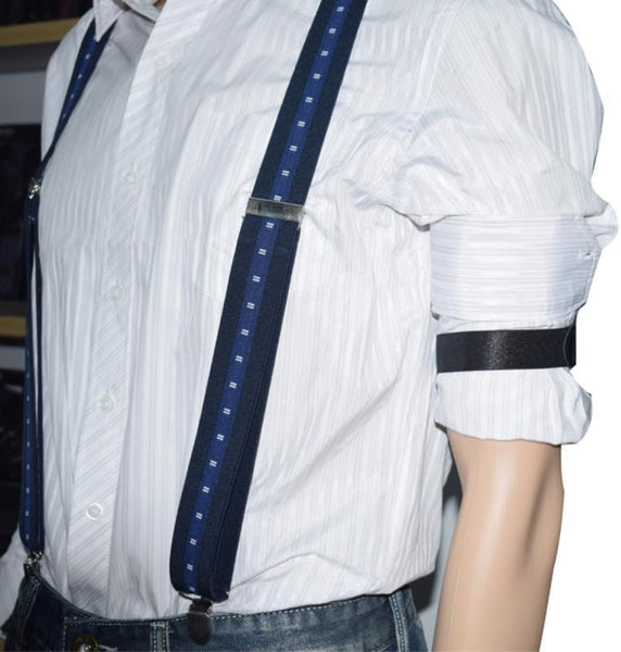 2Pcs Sleeve Garters Non Slip Shirt Holders Armband For Women Men (Black) Armbands