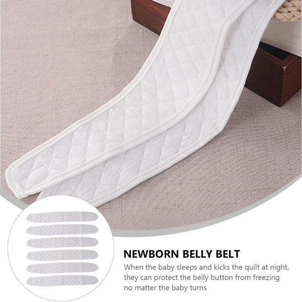 6Pcs Cotton Baby Belly Band Infant Umbilical Cord Soft Newborn Navel Belt (White) Baby Bibs & Burp Cloths