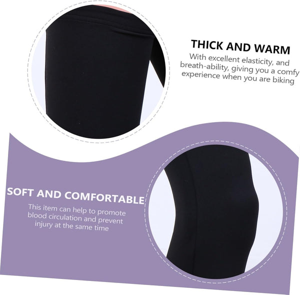 1Pair Thermal Cycling For Men Women Fleece Lined Knee Sleeves Outdoor Sports Compression Support Running Biking Relief Calf Leg Warmers