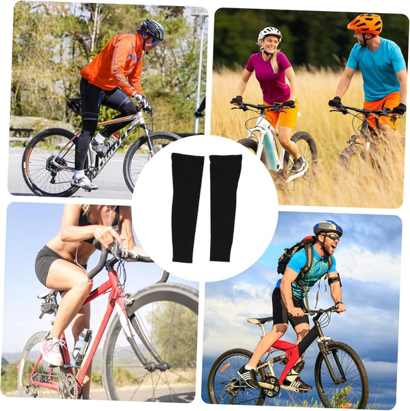 1Pair Thermal Cycling For Men Women Fleece Lined Knee Sleeves Outdoor Sports Compression Support Running Biking Relief Calf Leg Warmers