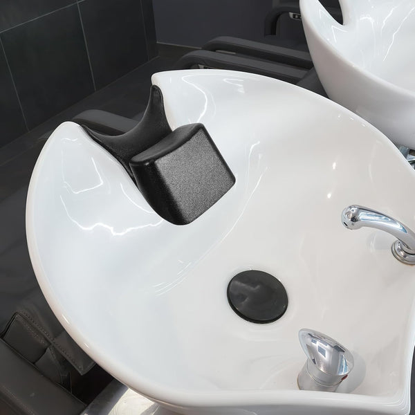 Black Pu Shampoo Bowl Neck Rest For Salon And Home Use 9.04 Inch Stylist Stations & Furniture