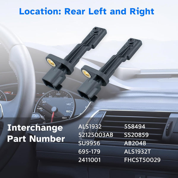 Rear Abs Wheel Speed Sensor Left Right Fit For 07 17 Jeep Wrangler 08 12 Liberty 11 Dodge Nitro 2007 2008 2009 2010 2011 2012 2013 2014 2015 2016 2017