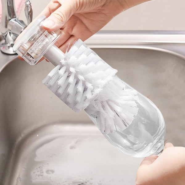 Suction Cup Bottle Brush For Glasses & Wine Cups Bottle Brushes