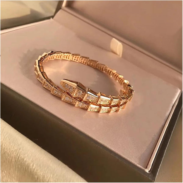Bracelet Snake Shape Adjustable Bangle Fashion Classic Style Male Lady Couple Wedding Party Gift Ladies Jewelry Bracelets