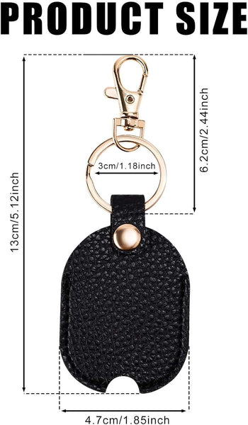 Leather Car Key Sleeve Broken Loop Replacement Pu Keychain Protector With Iron Ring Auto House Cover Keyrings