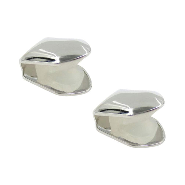4Pcs Silver Plated Single Tooth Cap Hip Hop Grillz Decoration Body Piercing Jewellery
