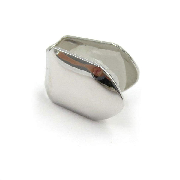 4Pcs Silver Plated Single Tooth Cap Hip Hop Grillz Decoration Body Piercing Jewellery