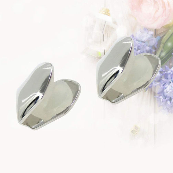 4Pcs Silver Plated Single Tooth Cap Hip Hop Grillz Decoration Body Piercing Jewellery