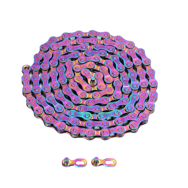 6 7 8 Speed Chain Rainbow 1/2 X 11/128 Inch 116 Links Lightweight Mountain Road For With Connector Chains
