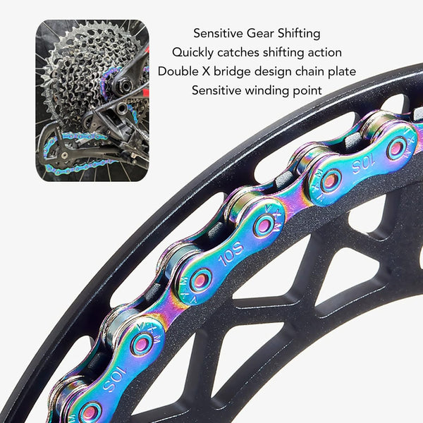 6 7 8 Speed Chain Rainbow 1/2 X 11/128 Inch 116 Links Lightweight Mountain Road For With Connector Chains