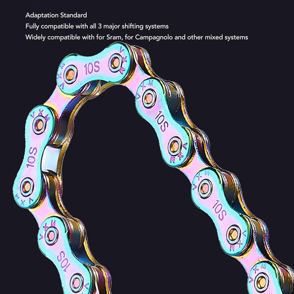6 7 8 Speed Chain Rainbow 1/2 X 11/128 Inch 116 Links Lightweight Mountain Road For With Connector Chains