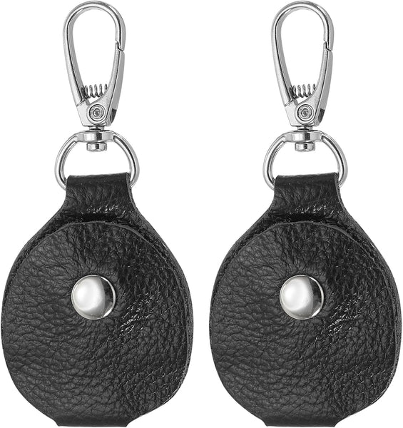 Leather Key Fob Genuine Keys Cover Portable Air Tag Holder For Office Car Id Cards Car Keys Fobs & Remotes