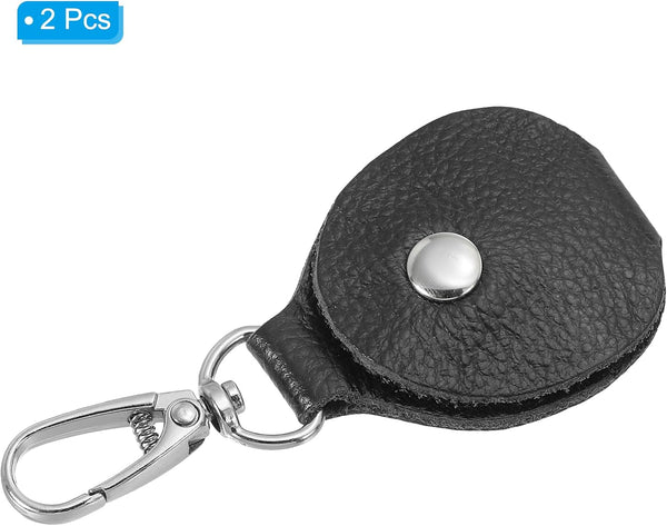 Leather Key Fob Genuine Keys Cover Portable Air Tag Holder For Office Car Id Cards Car Keys Fobs & Remotes