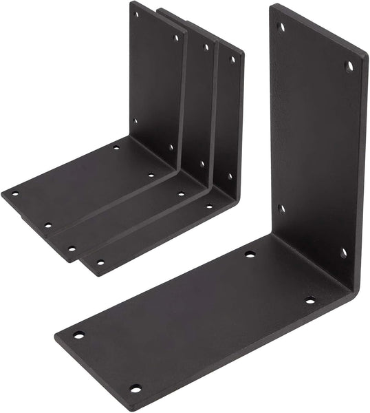 4 Pack Heavy Duty 6"X6" Steel Corner Brackets For Wood Projects Braces & Brackets