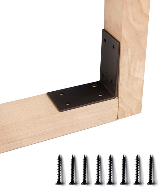 4 Pack Heavy Duty 6"X6" Steel Corner Brackets For Wood Projects Braces & Brackets