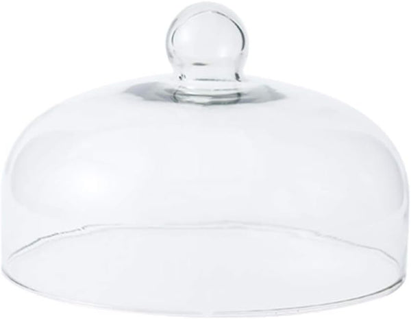 9 Inch Clear Glass Cake Dome Home Kitchen Food Cover Pastry Display Stand Cheese Pudding Fresh Keeping Cover(Size:23Cm) Wedding Cake Stands & Plates