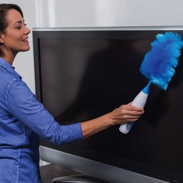 Electric Feather Duster With Adjustable Handle For Home And Office Use Dusters