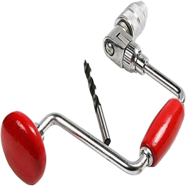 Manual Hand Crank Drill With 4 Jaw Chuck For Woodworking Other Hand Tools