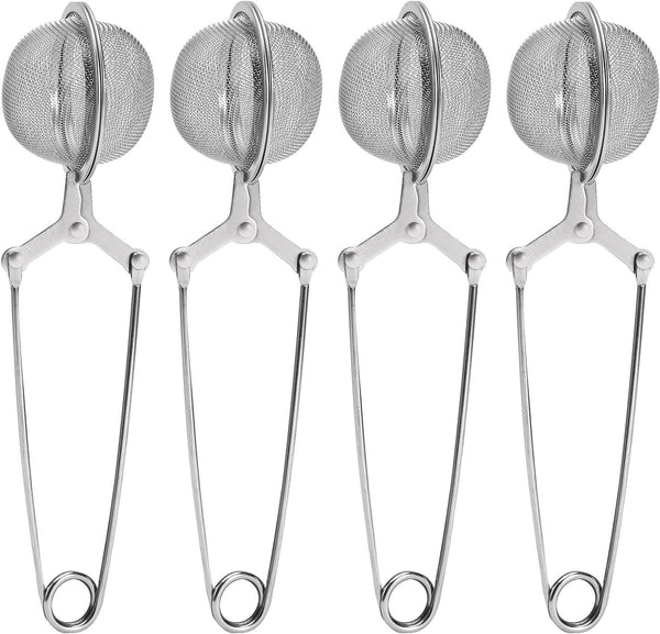 Tea Strainers For Loose 4 Pack Infuser With Handle Fine Mesh Ball Filter Diffusers Steeper Leaf Spices Seasonings Tea Infusers