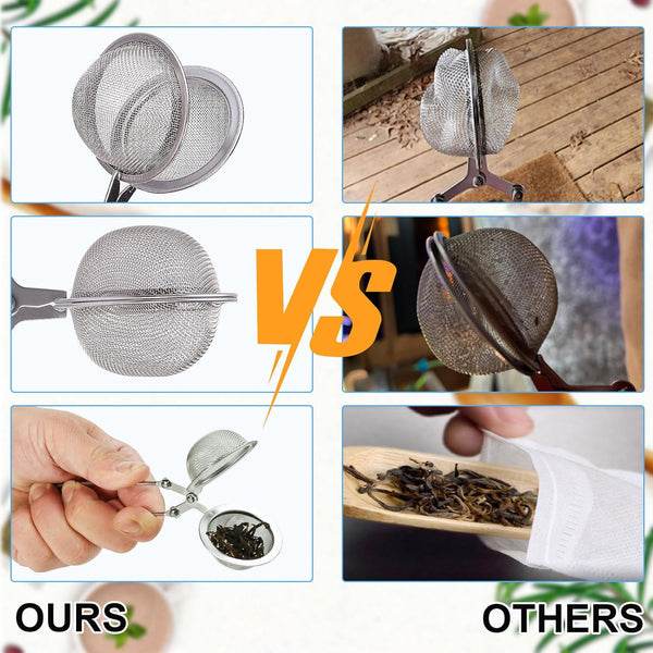 Tea Strainers For Loose 4 Pack Infuser With Handle Fine Mesh Ball Filter Diffusers Steeper Leaf Spices Seasonings Tea Infusers