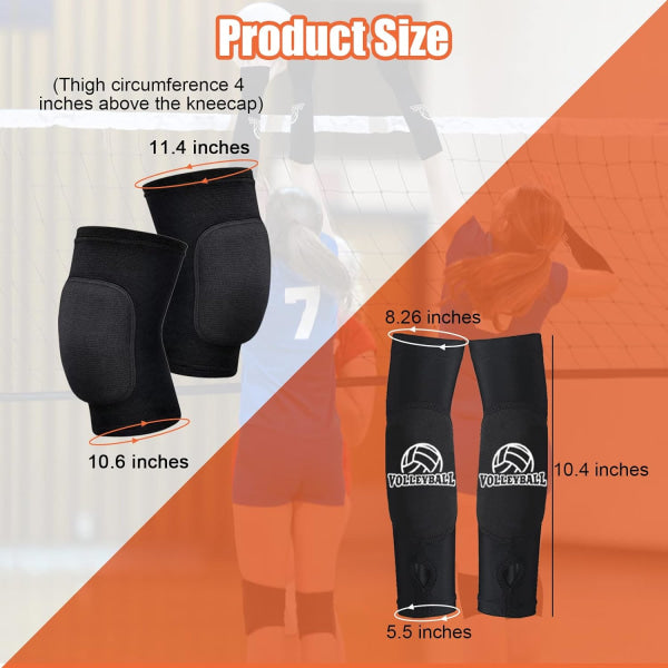 Knee Pads And Arm Guards With Thumb Holes High Protection Plate For Women Teenage Girls Training Equipment Black Support & Protective Gear