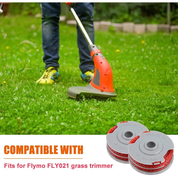 4 Pack String Trimmer Line Spool For Flymo Fly021 36Ft/1.5Mm Replacement String Trimmer Parts